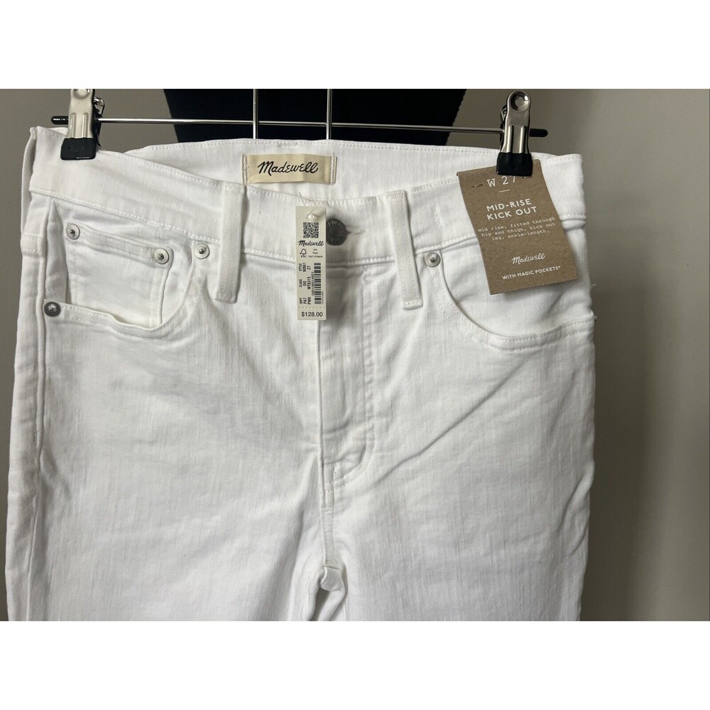 Madewell Mid Rise Kick Out Ankle Length Denim Casual Trendy Jeans US Women's 27 - Picture 4 of 12